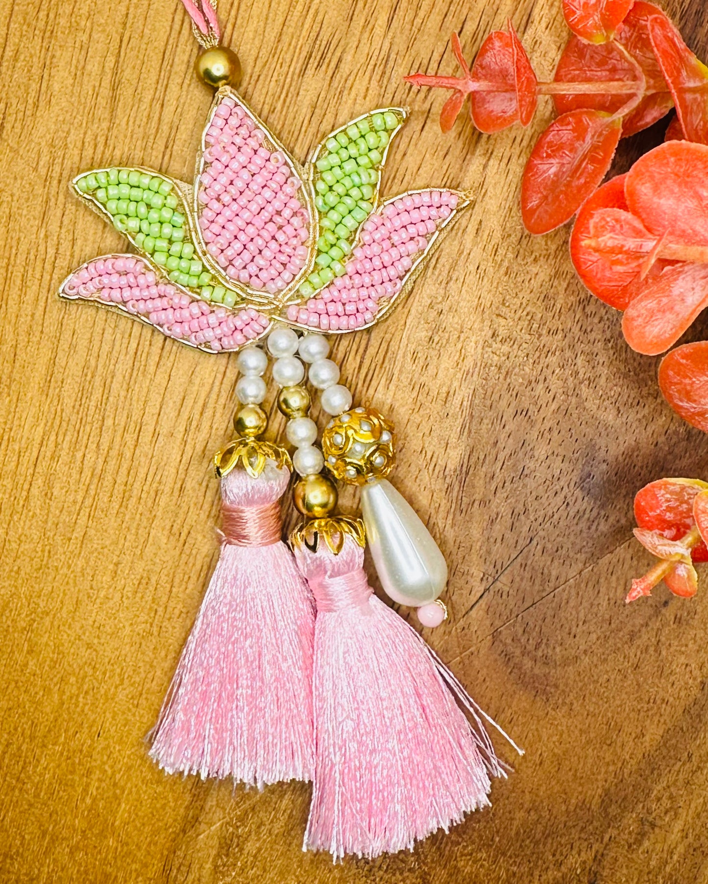 Lotus Bhaiya Bhabhi Rakhi Set (Pink)
