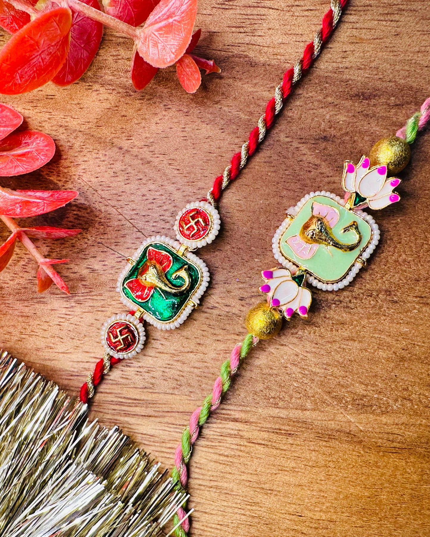 Set Of Two Premium Ganesha Rakhi