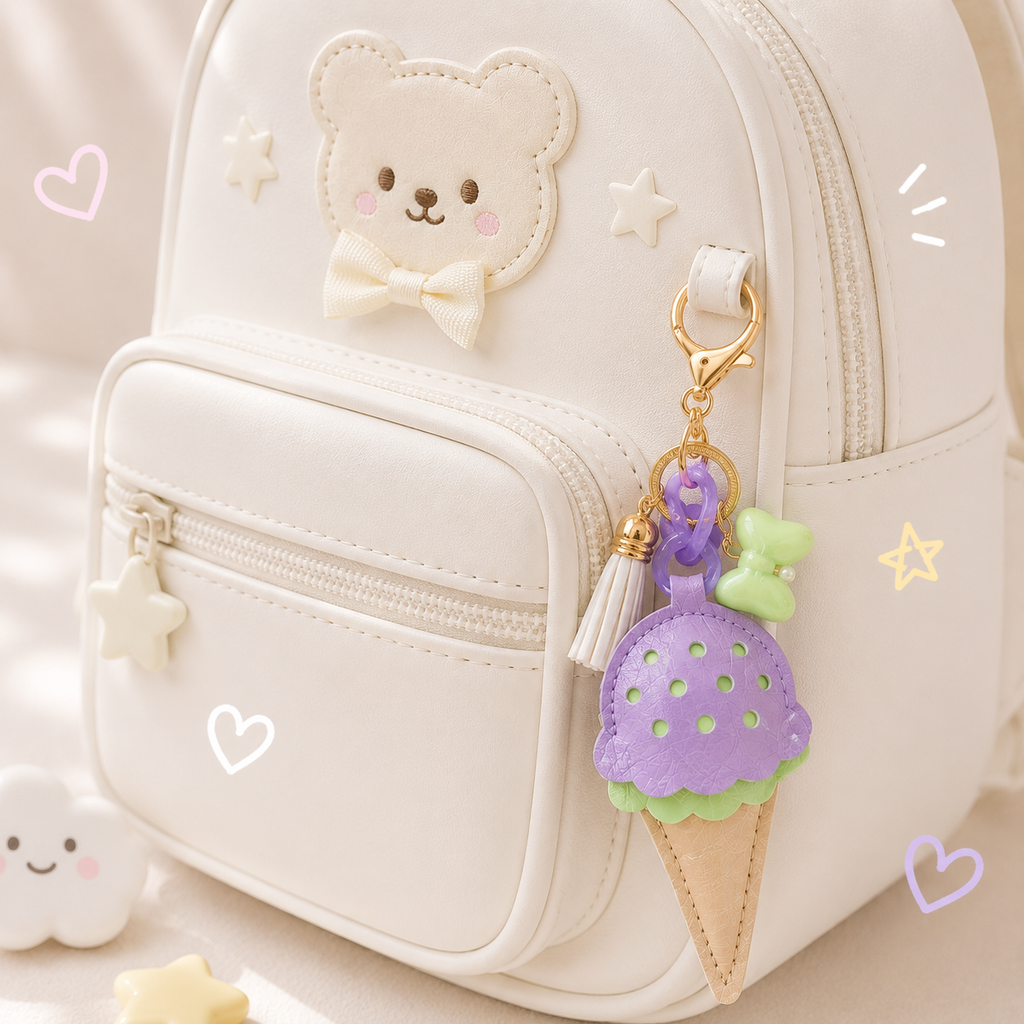 Ice Cream Cone Bag Charm Lumba Rakhi