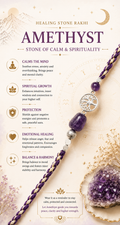 Amethyst Healing Stone Rakhi