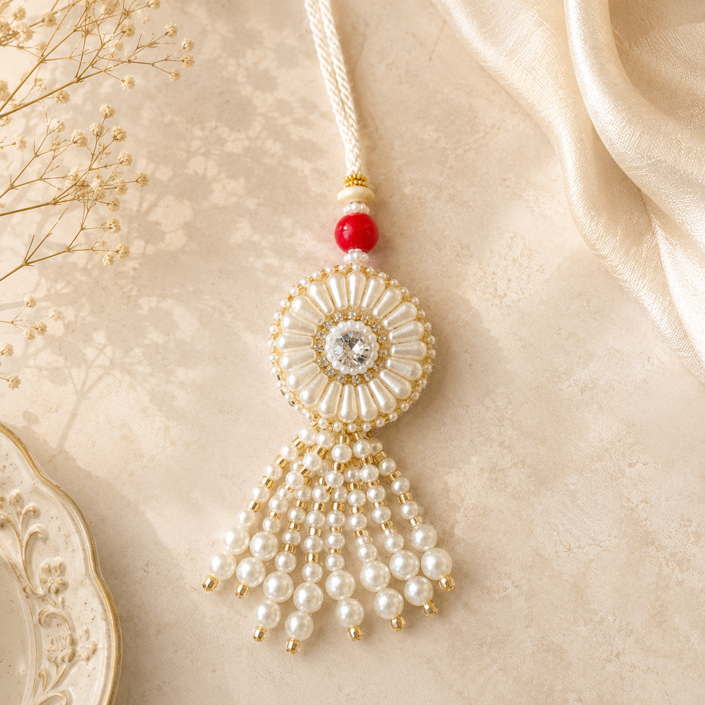 Pearl Radiance Bhaiya Bhabhi Rakhi Set