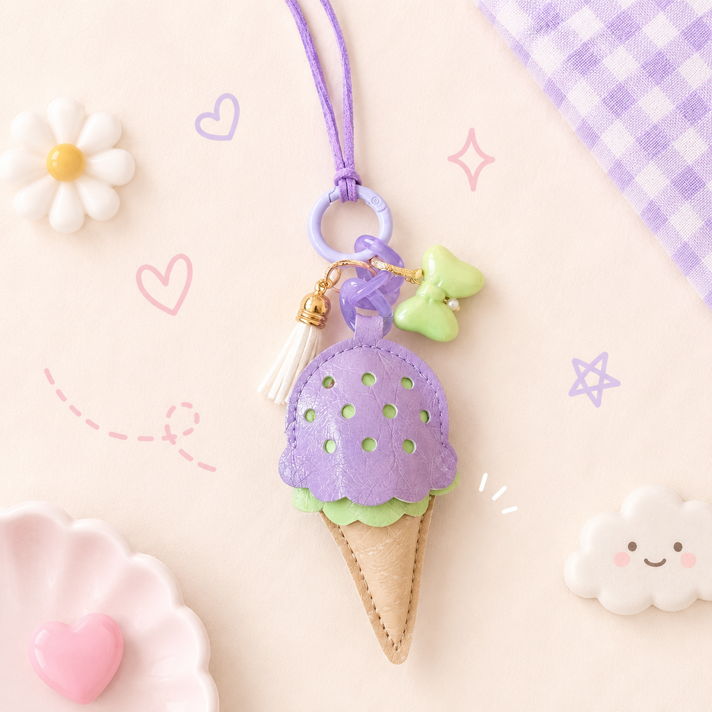 Ice Cream Cone Bag Charm Lumba Rakhi