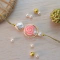 Rose And Uncut Pearl Rakhi