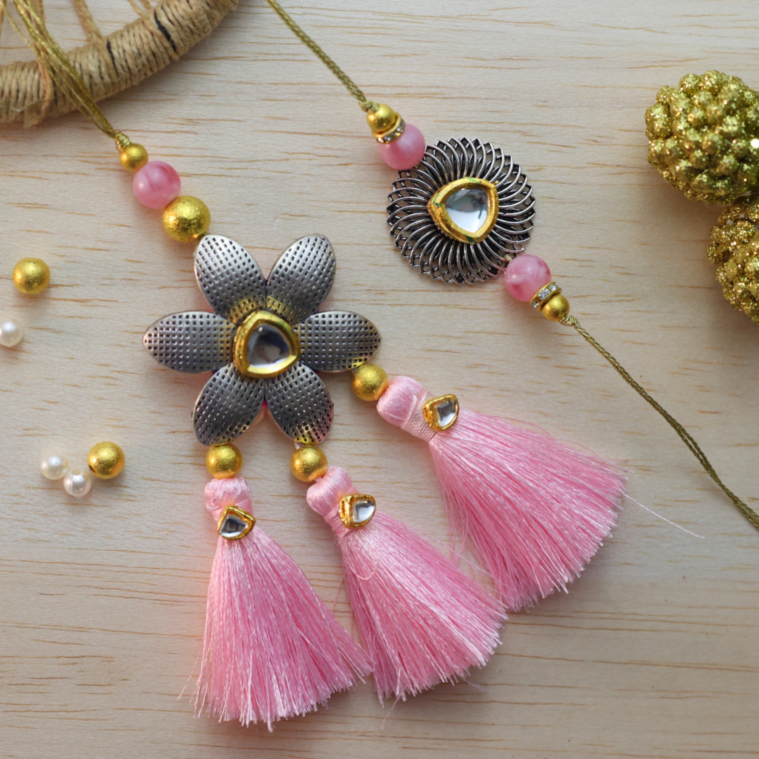 Oxidised Couple Rakhi