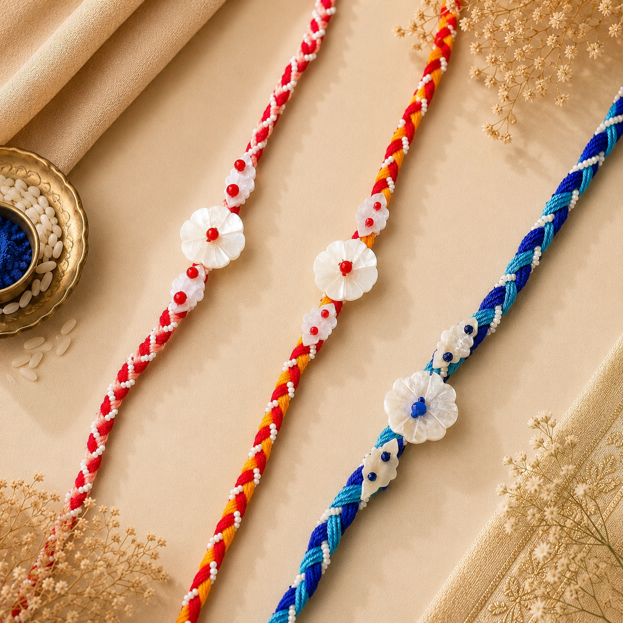Shwet Pushp Traditional Rakhi