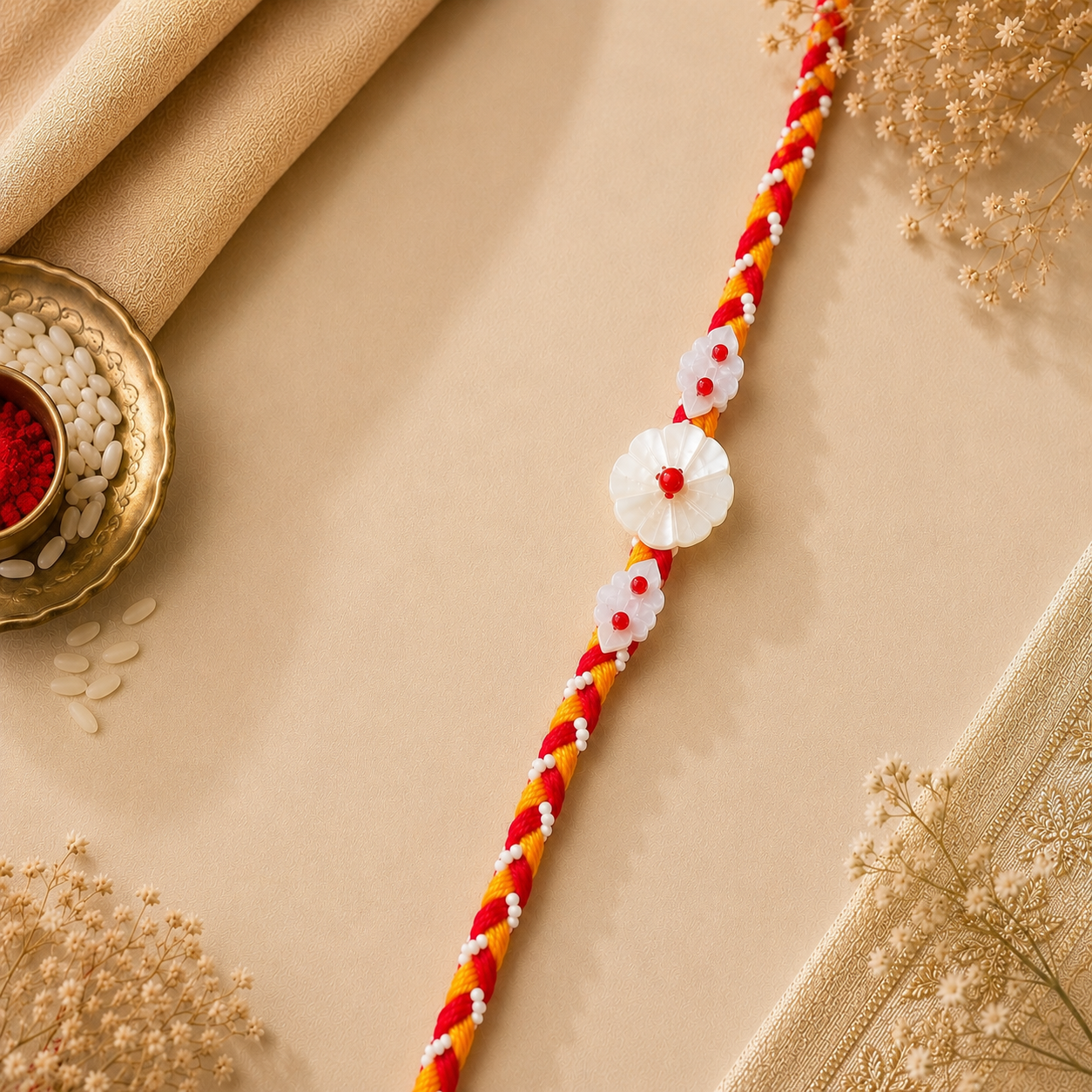 Shwet Pushp Traditional Rakhi