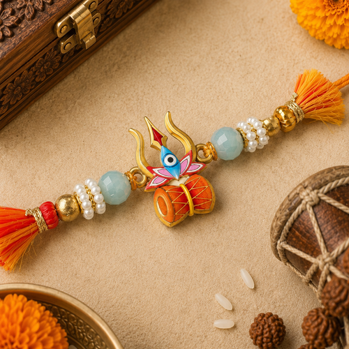 Divine Damru & Trishul Rakhi