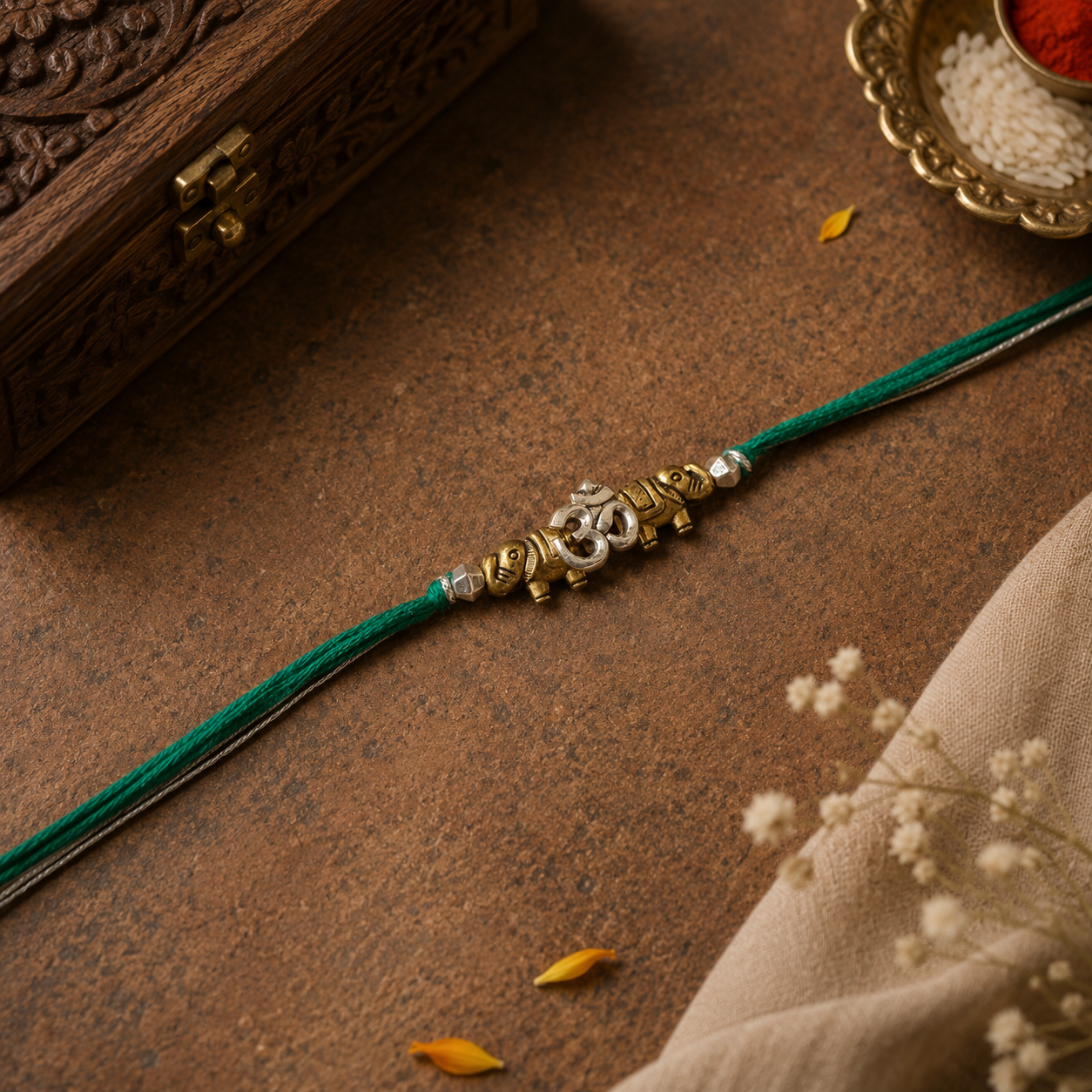 Elephant Om Harmony Rakhi