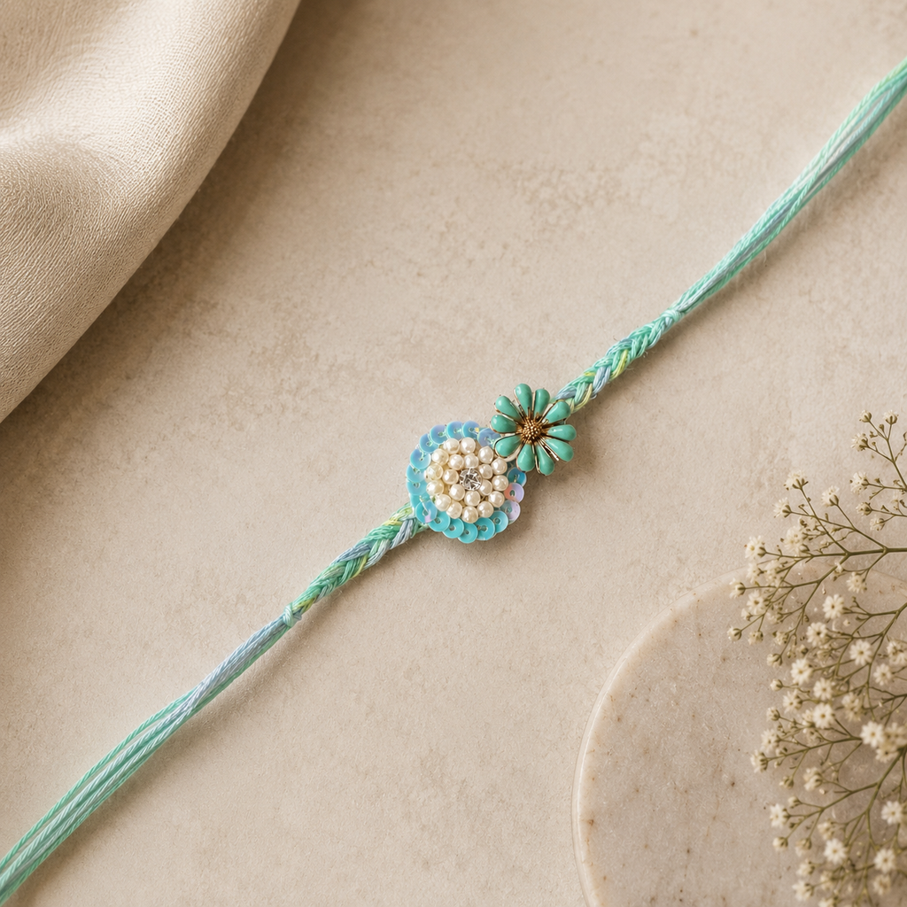 Pearl Bloom Designer Rakhi