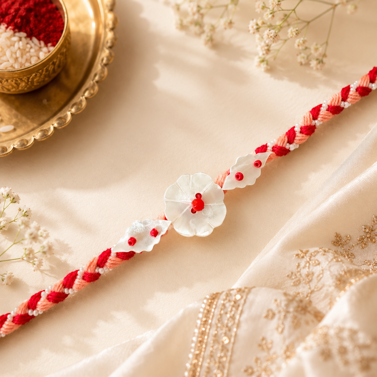 Shwet Pushp Traditional Rakhi
