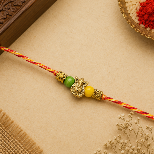 Divine Ganesha Bead Rakhi