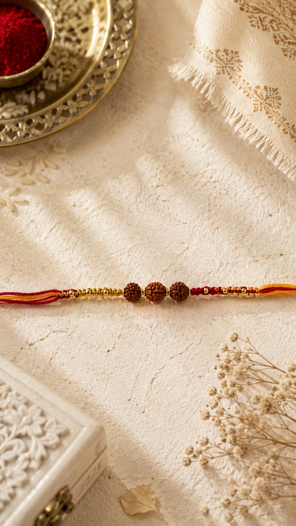 Macrame Rudraksha Rakhi