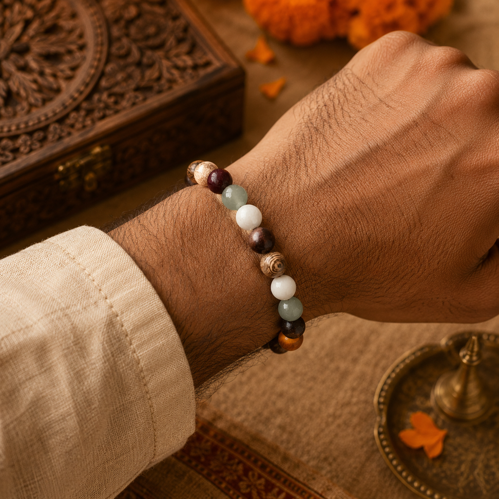 Natural Stone Beaded Bracelet