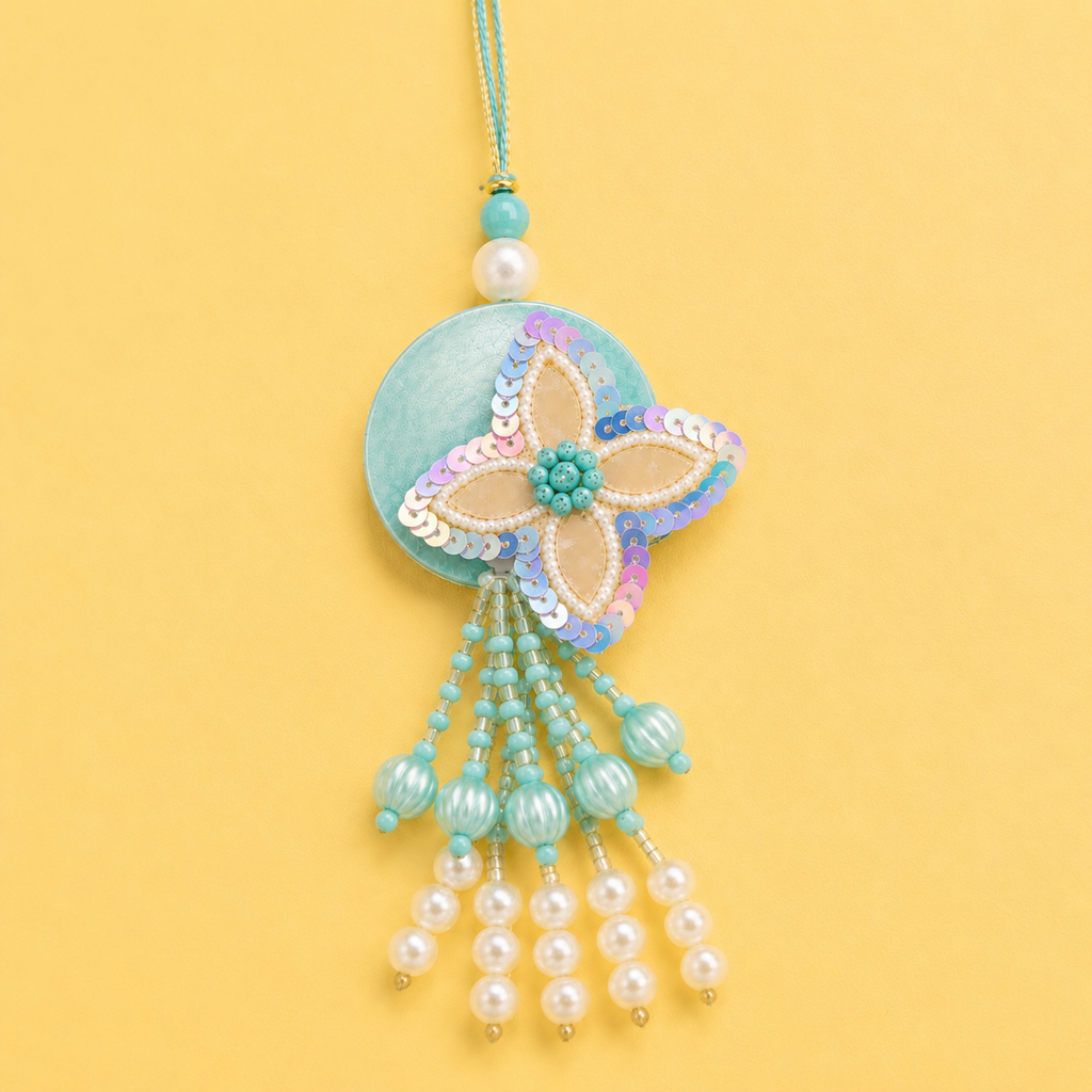 Lavender Bloom Bhaiya Bhabhi Rakhi Set