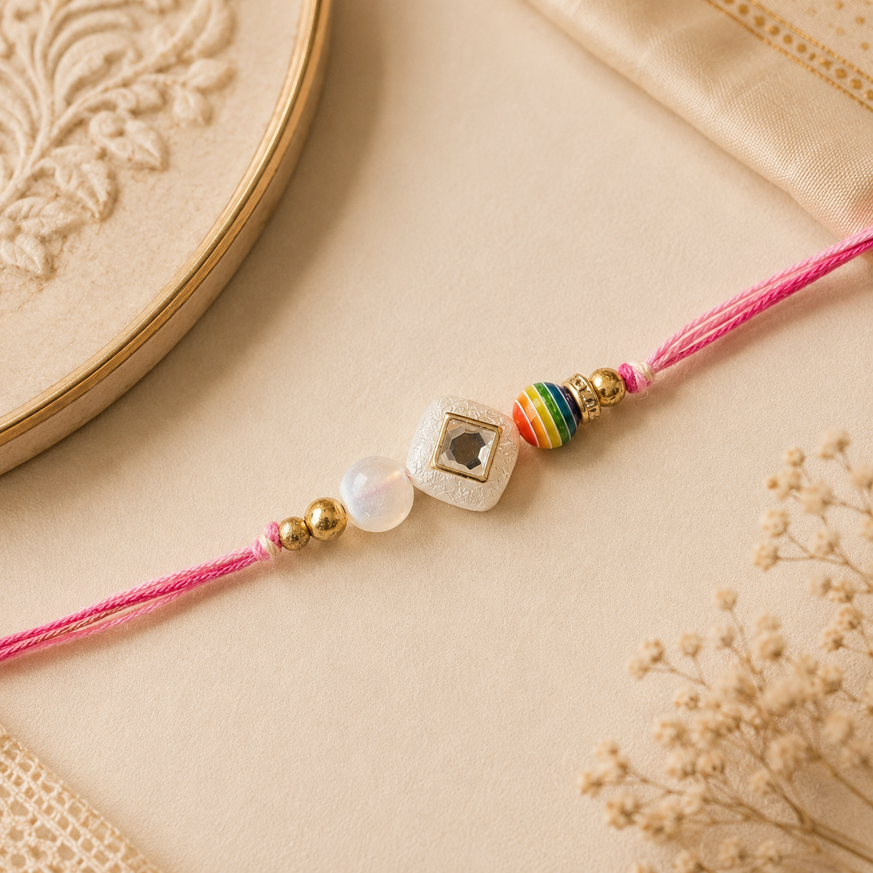 Rangoli Bhaiya Bhabhi Rakhi Set