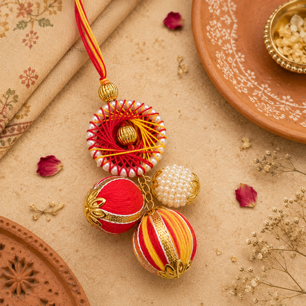 Mauli Chakra Bhaiya Bhabhi Rakhi Set