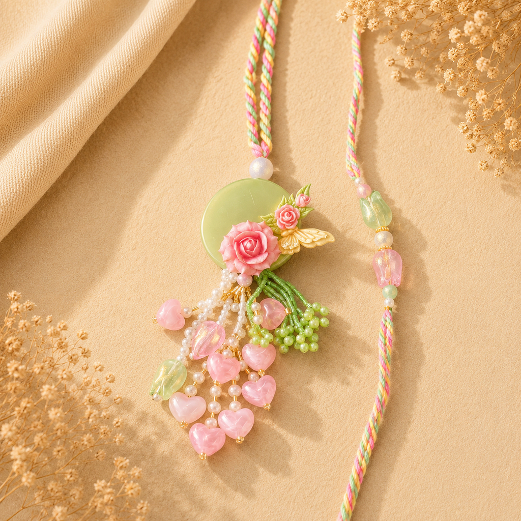 Blooming Tails Bhaiya-Bhabhi Rakhi Set