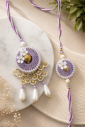 Lavender Dream Bhaiya-Bhabhi Rakhi Set