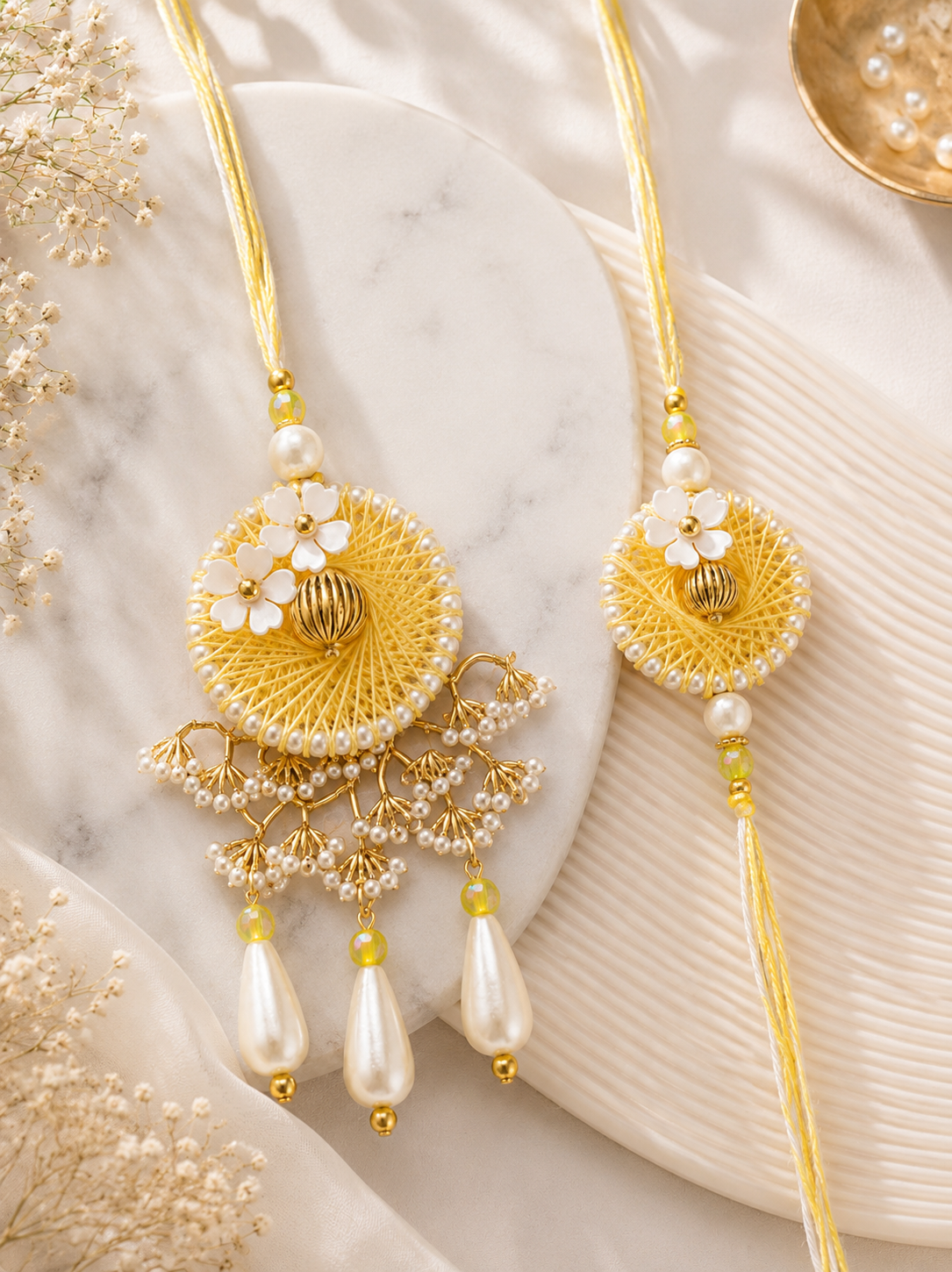 Lavender Dream Bhaiya-Bhabhi Rakhi Set