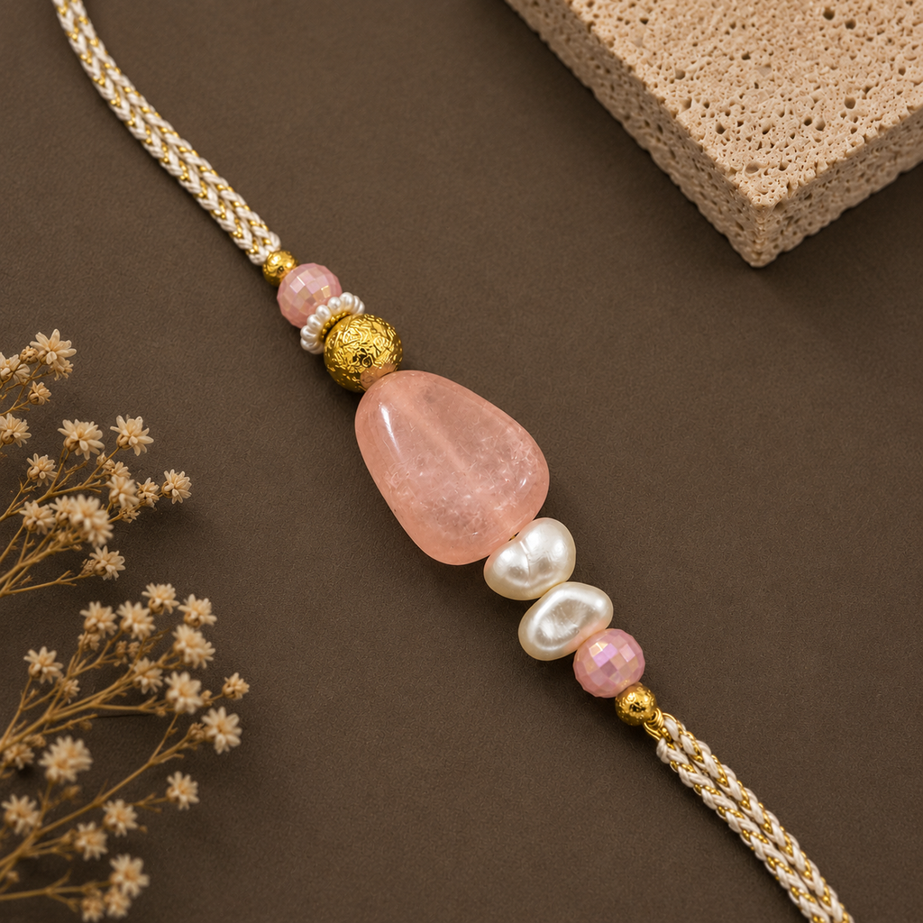 Quartz Harmony Bhaiya-Bhabhi Rakhi Set