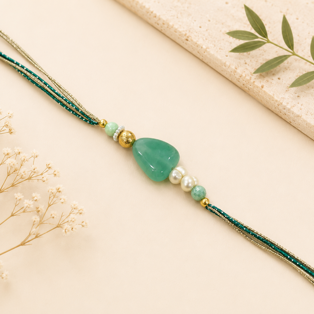 Quartz Harmony Bhaiya-Bhabhi Rakhi Set