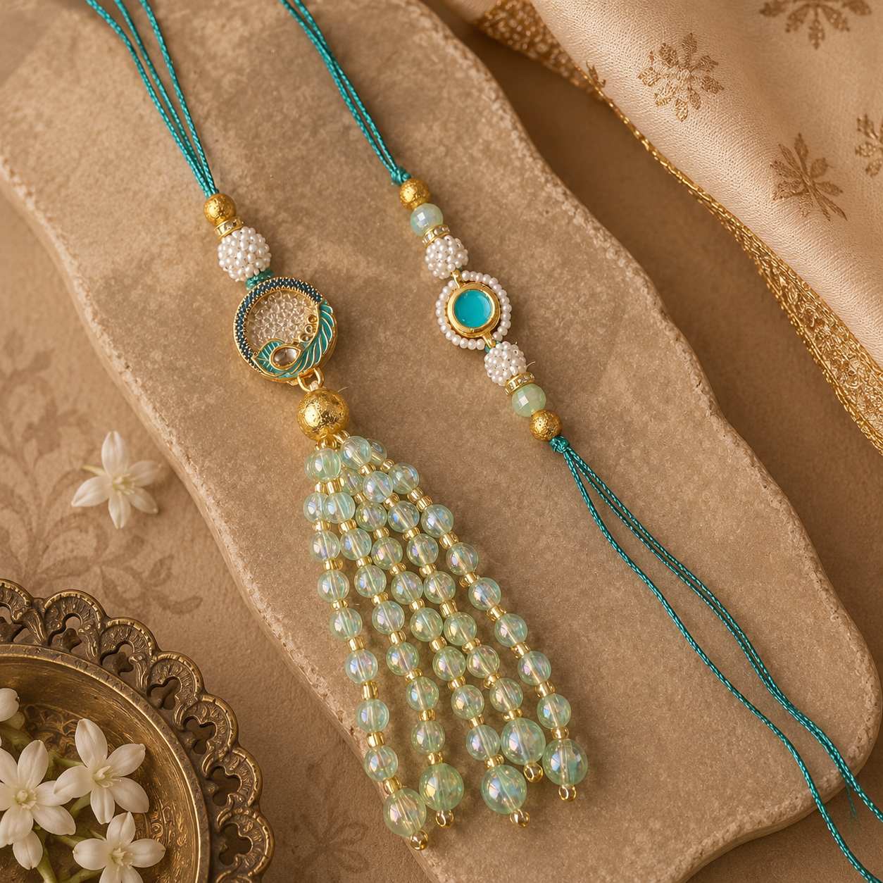 Mayur Bhaiya-Bhabhi Rakhi Set