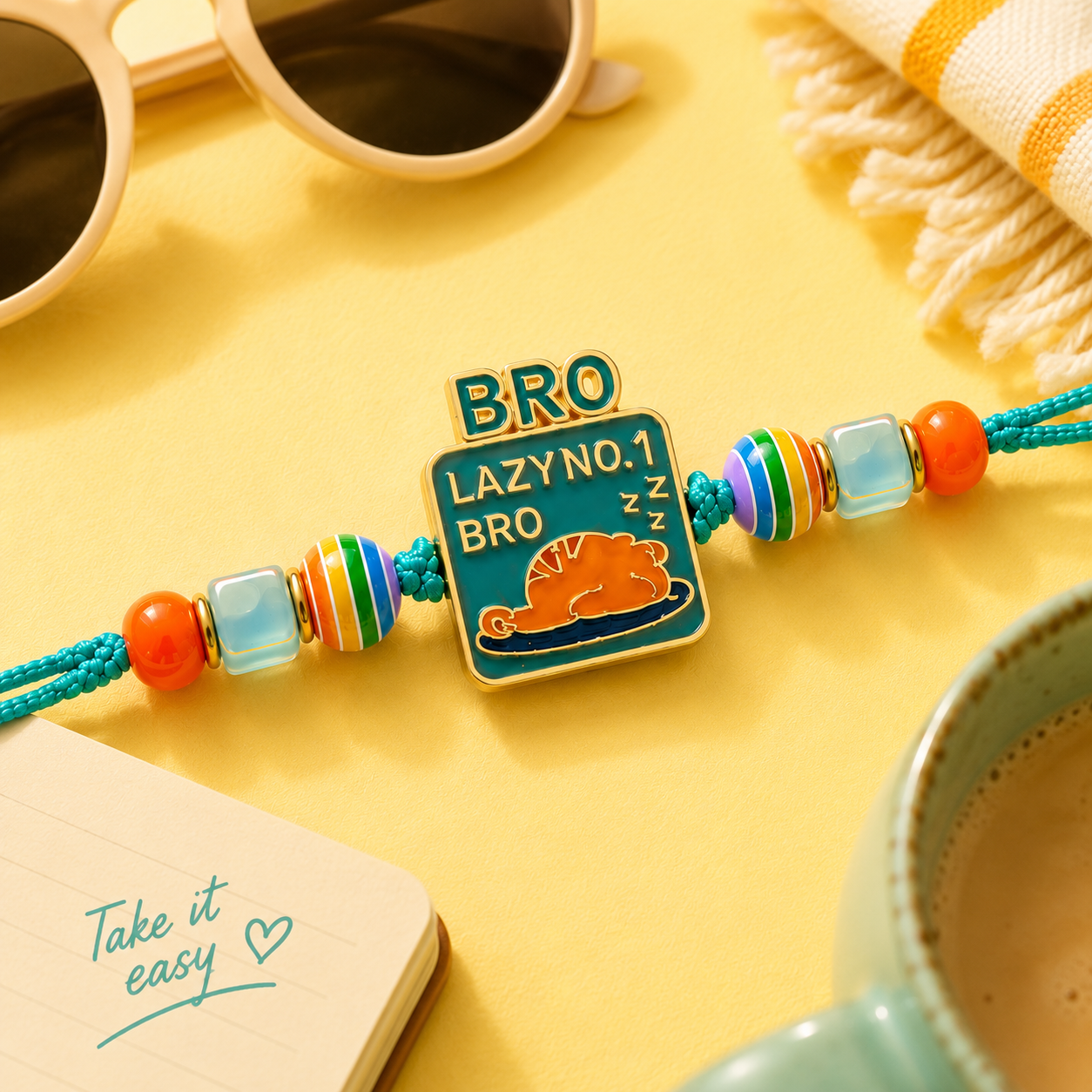 Lazy Bro Badge Rakhi