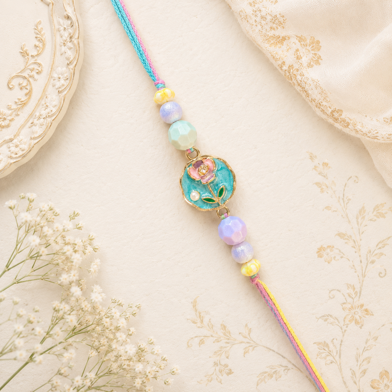 Pastel Blossom Rakhi