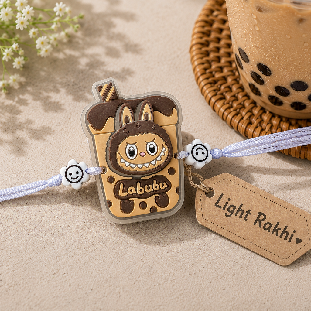 Labubu Bubble Tea Light Rakhi