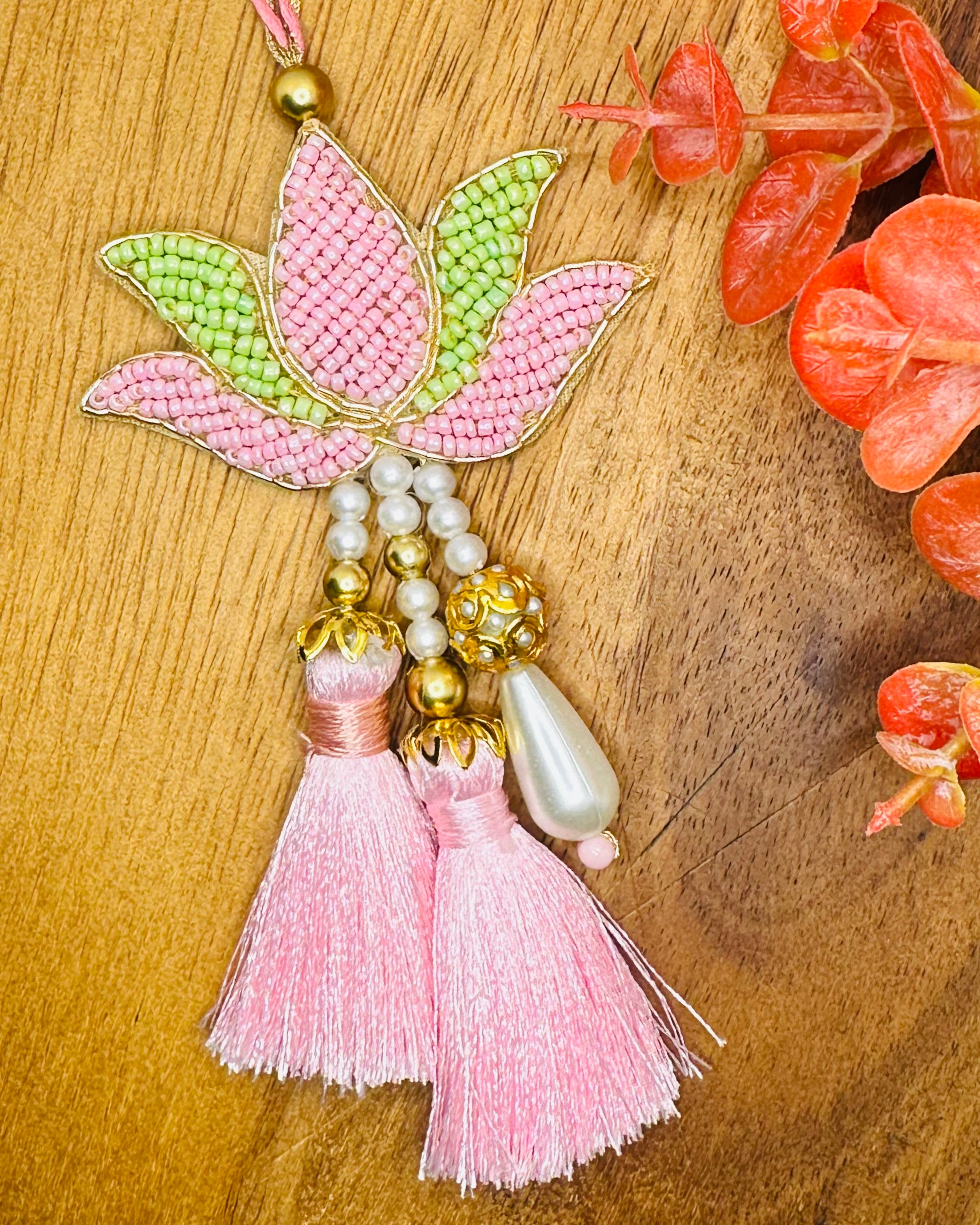 Lotus Bhaiya Bhabhi Rakhi Set (Pink)