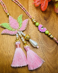 Lotus Bhaiya Bhabhi Rakhi Set (Pink)