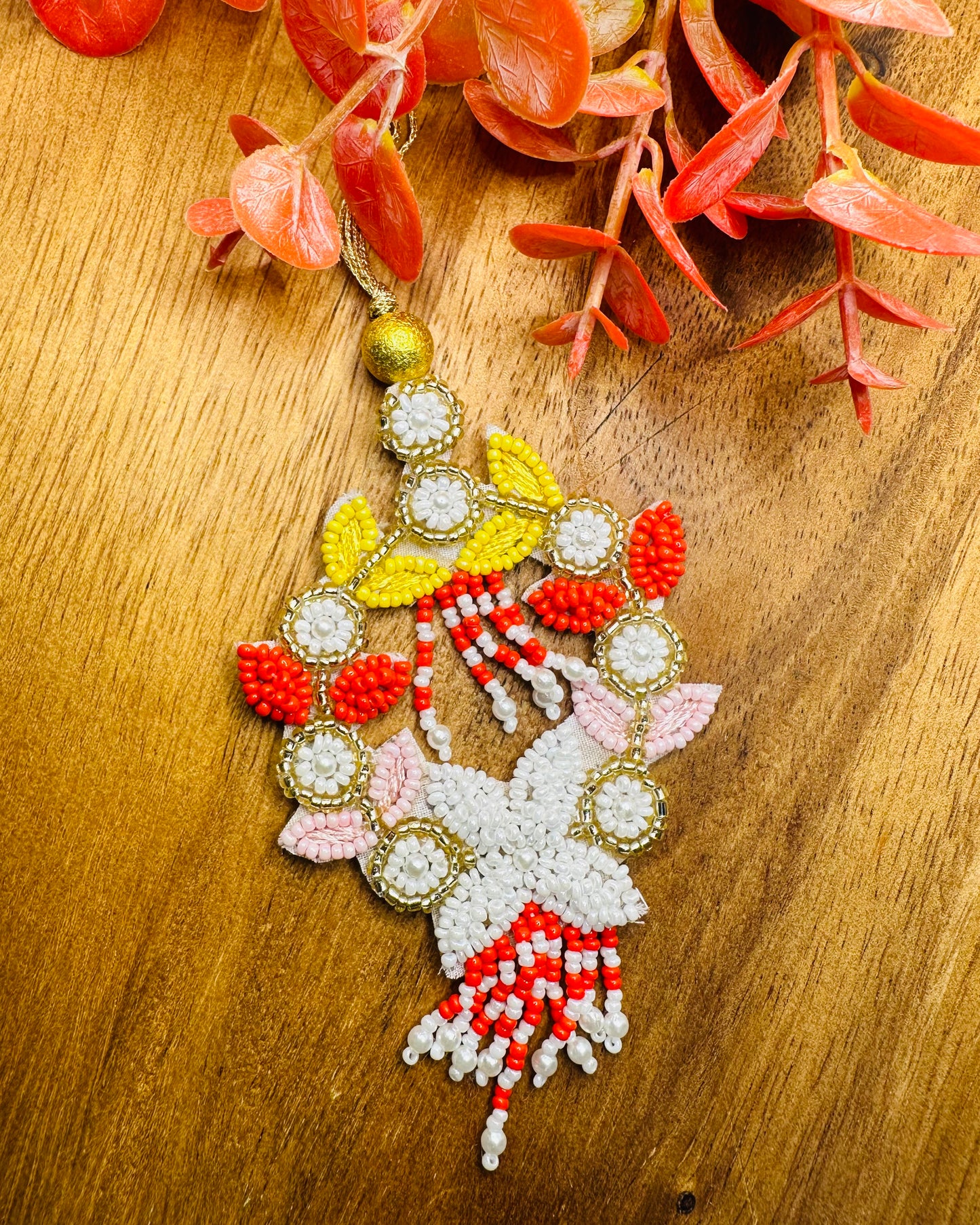 Bead Work Bhai Bhabhi Rakhi Set
