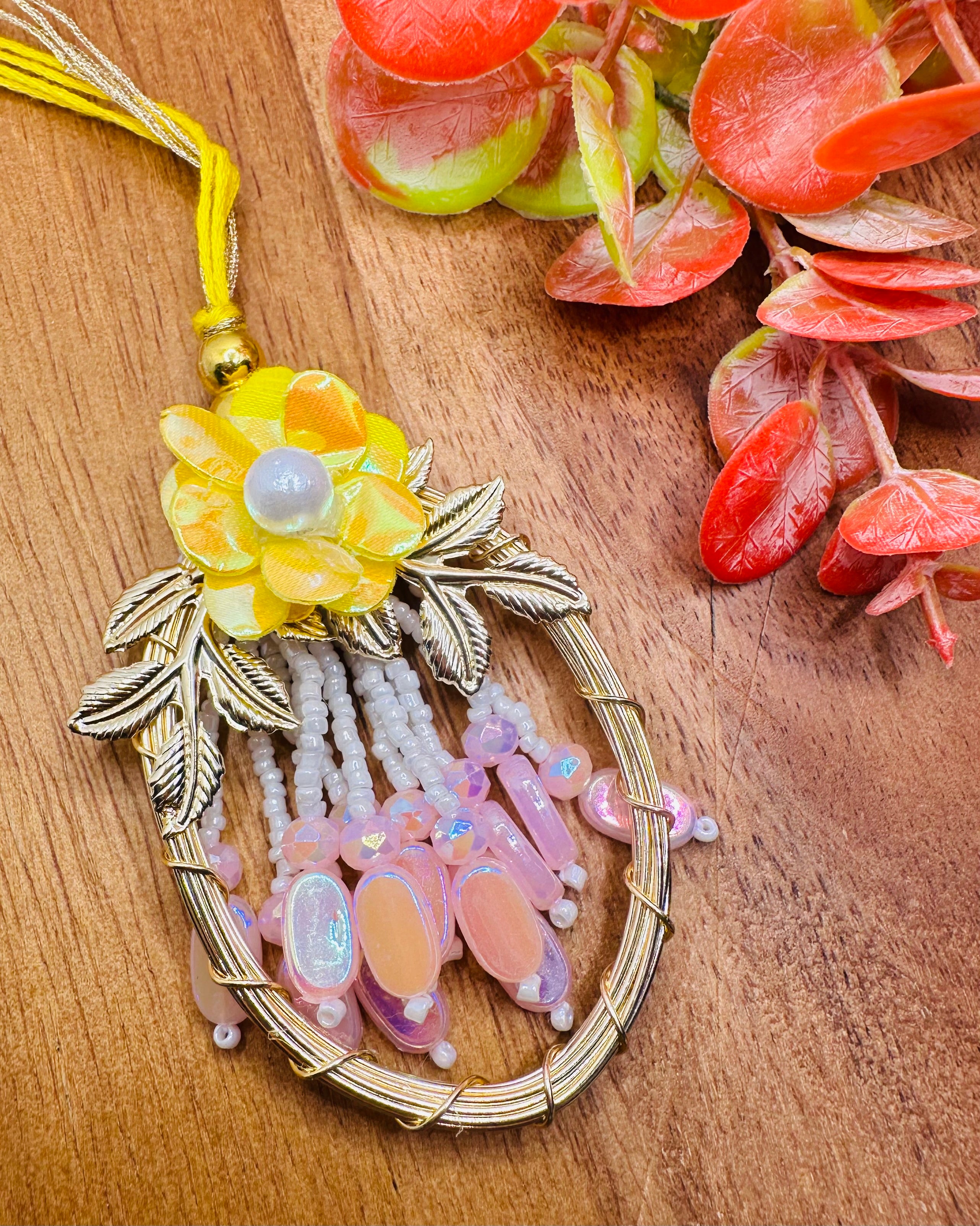 Metal Ring And Floral Bhaiya Bhabhi Rakhi Set