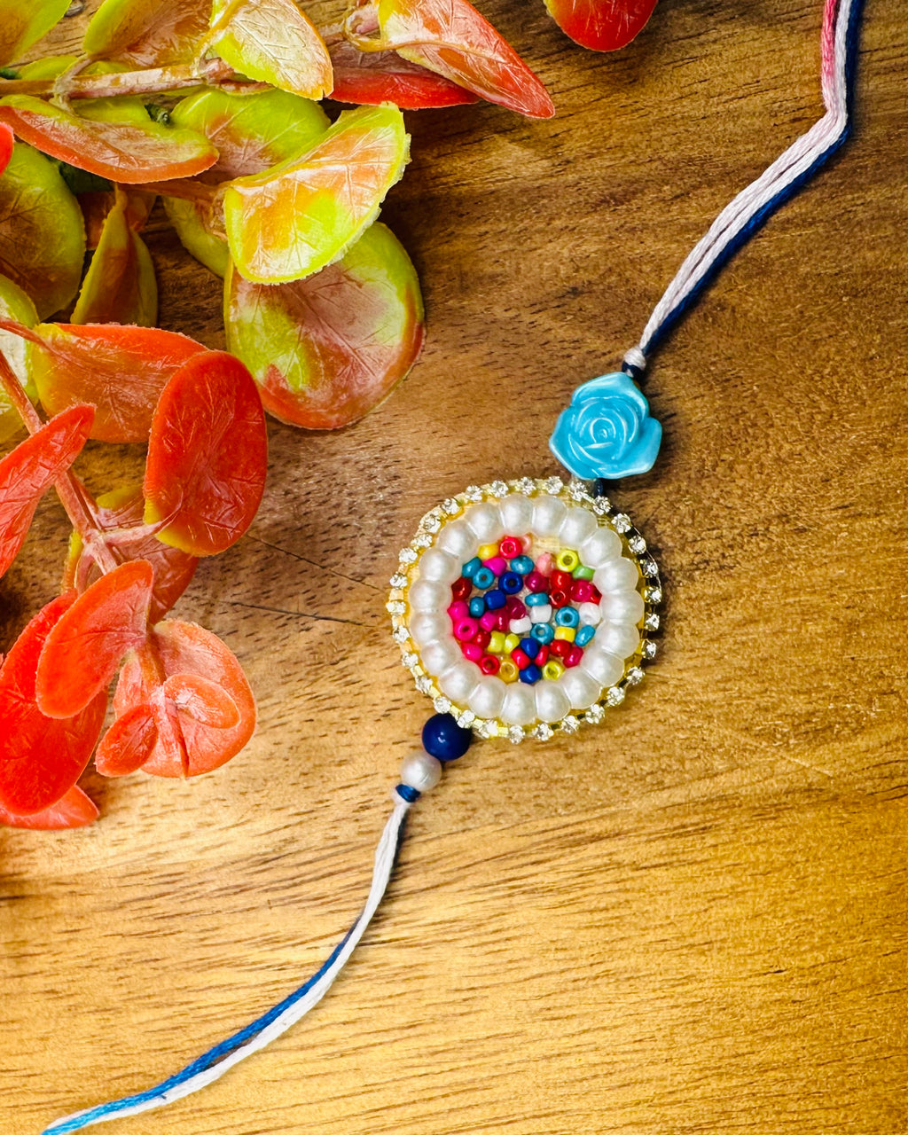 Colourful Buti Bhaiya Bhabhi Rakhi Set