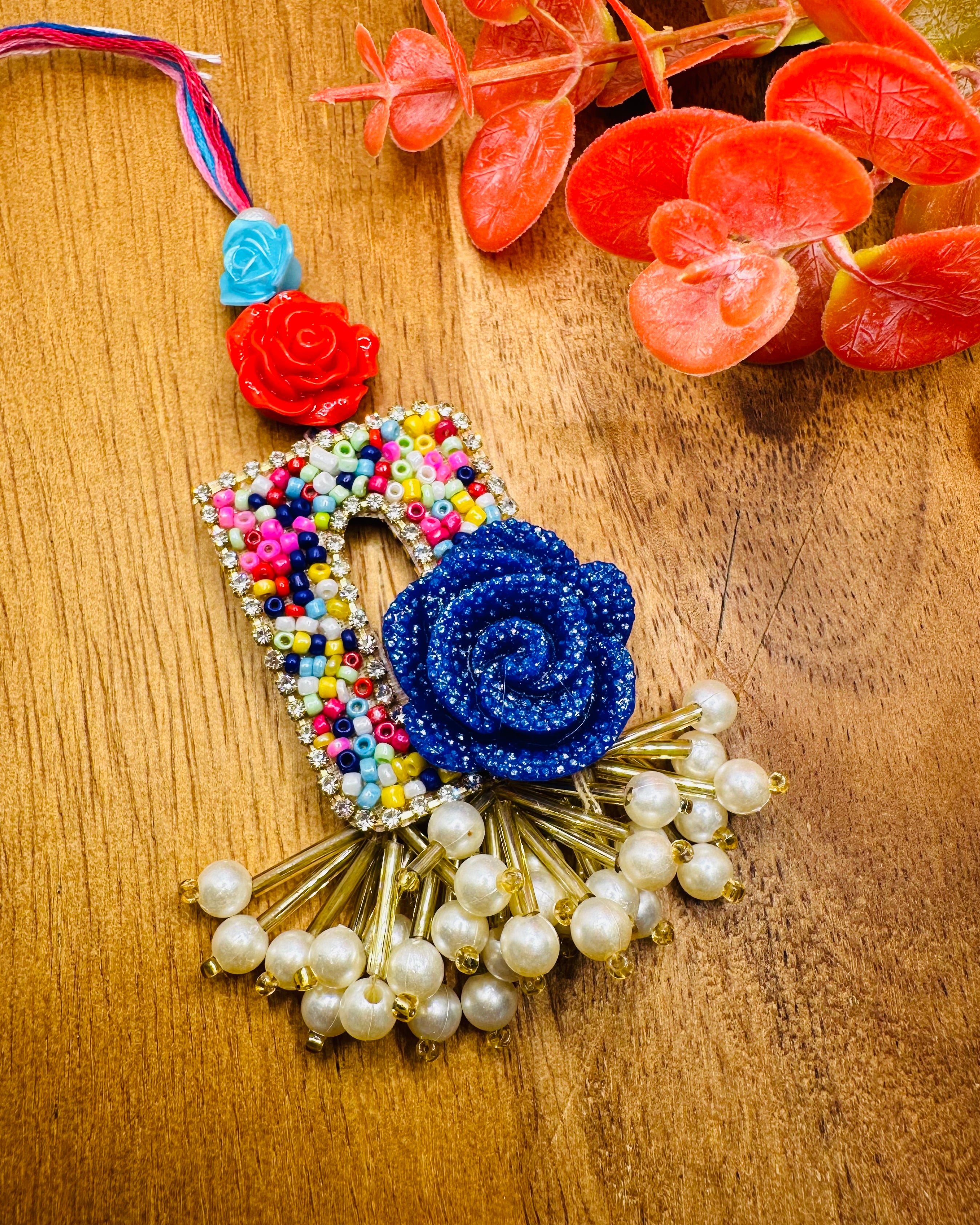 Colourful Buti Bhaiya Bhabhi Rakhi Set