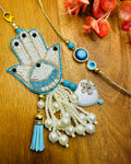 Hamsa And Evil Eye Bhaiya And BHabhi Rakhi Set.