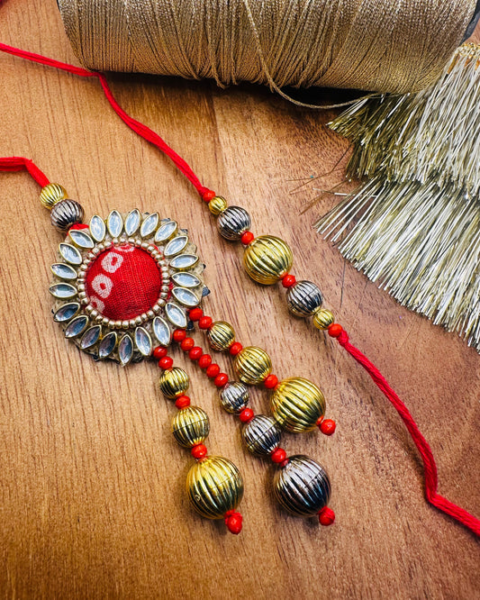Bandhej Bhaiya And Bhabhi Rakhi Set