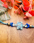 Blue Kundan Bhaiya Rakhi