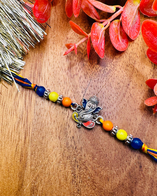 Silver Ganesha Rakhi