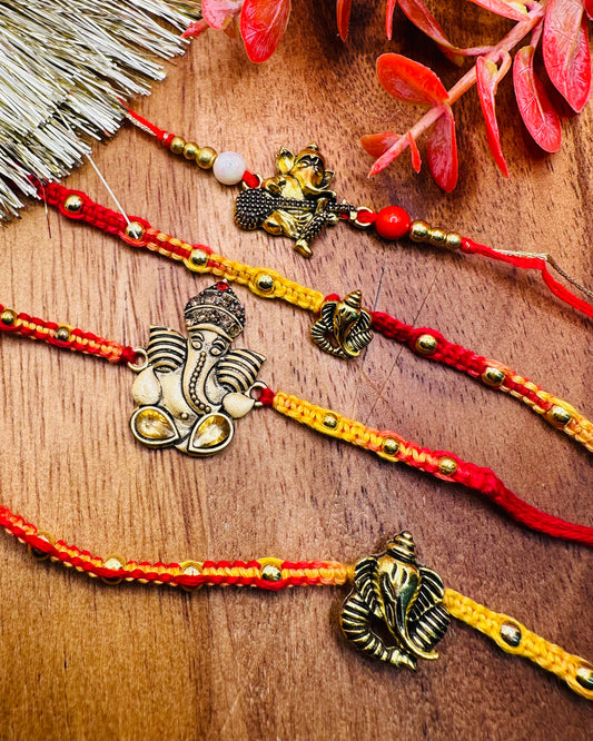 Set Of Four Ganesha Rakhi