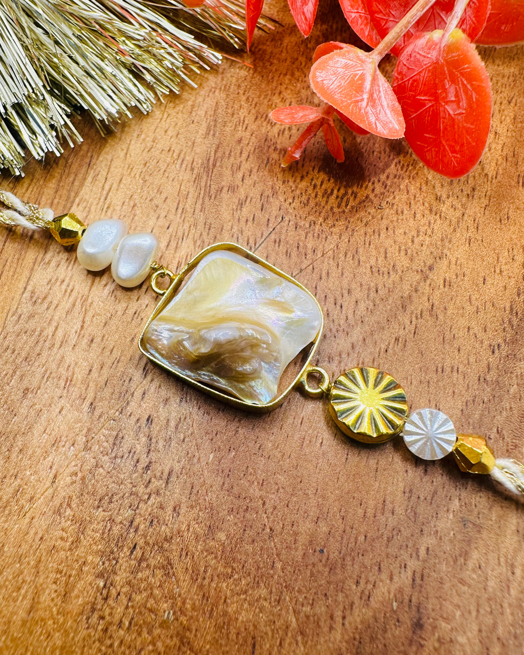 Uncut Pearl Premium Rakhi