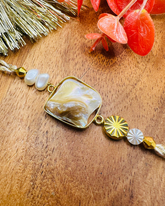 Uncut Pearl Premium Rakhi