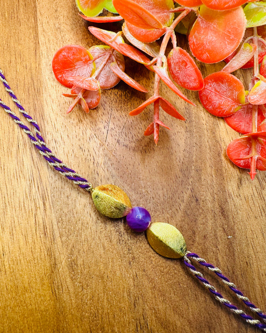 Gold and Purple Rakhi
