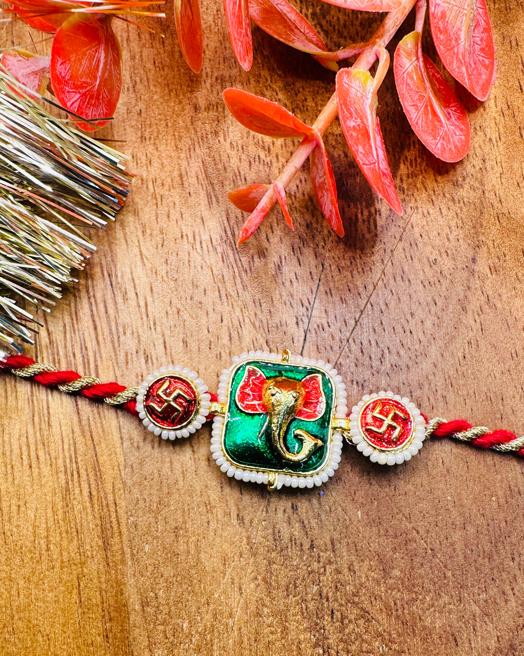 Set Of Seven Ganesha Rakhis
