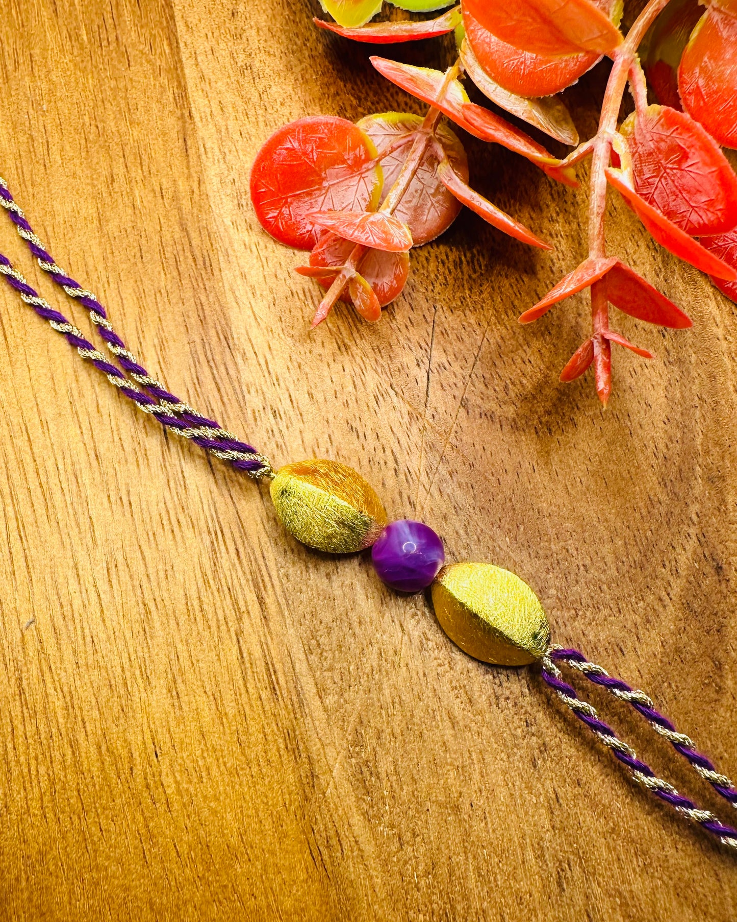 Gold and Purple Rakhi
