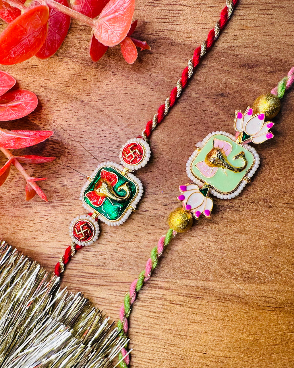 Set Of Two Premium Ganesha Rakhi
