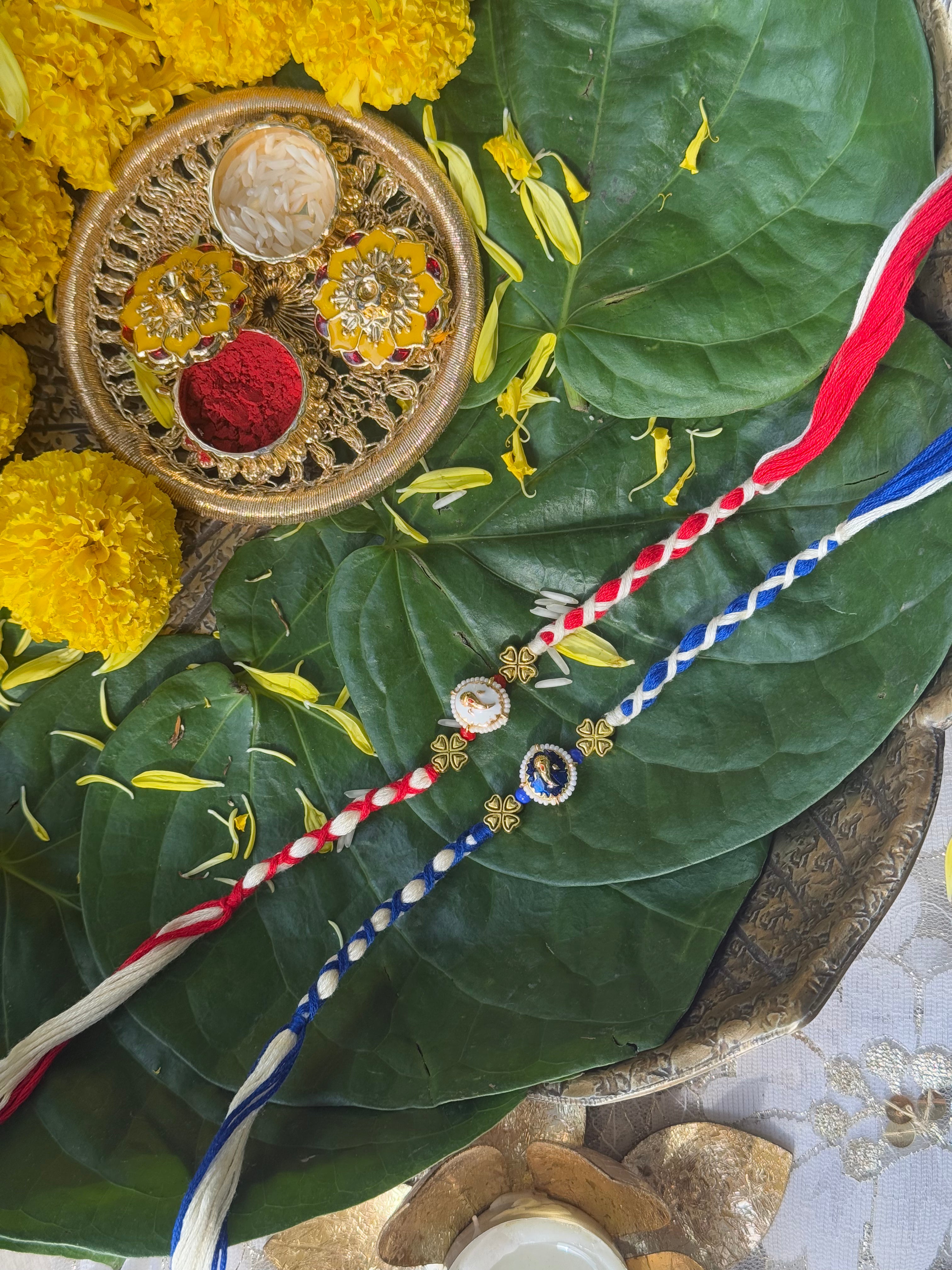 CLASSY GANESHA FACE RAKHI