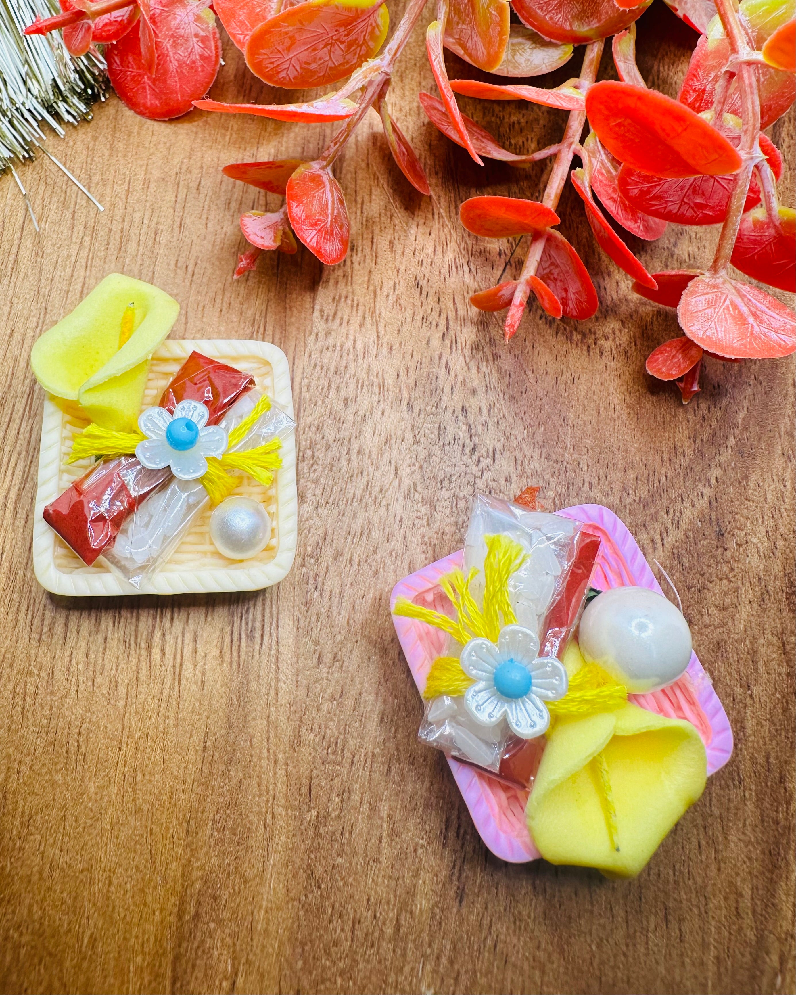 Mini baskets of Roli Chawal